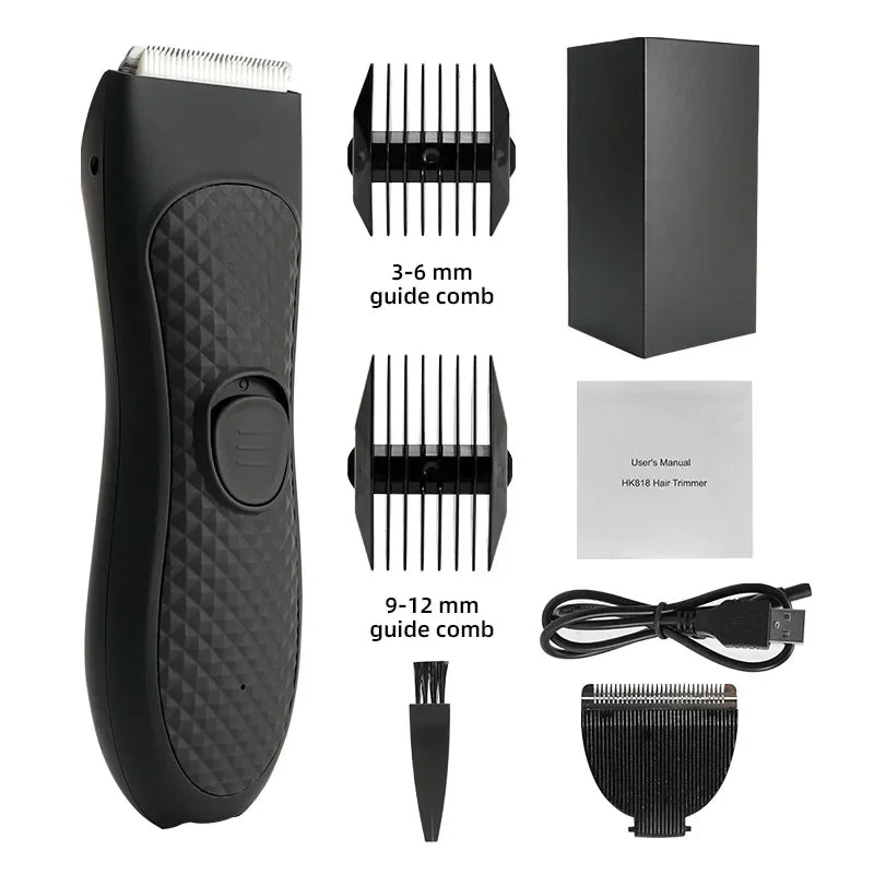 Máquina de cortar cabelo aparador para homens máquina de corte de cabelo barbeiro recarregável aparador de corte barbeiro elétrico virilha aparador de cabelo