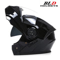 BLD-Capacete facial completo personalizado para motocicletas para homens e mulheres, capacetes de lente dupla, modulares, flip up, motocross, corrida, moda