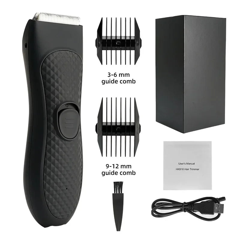 Máquina de cortar cabelo aparador para homens máquina de corte de cabelo barbeiro recarregável aparador de corte barbeiro elétrico virilha aparador de cabelo